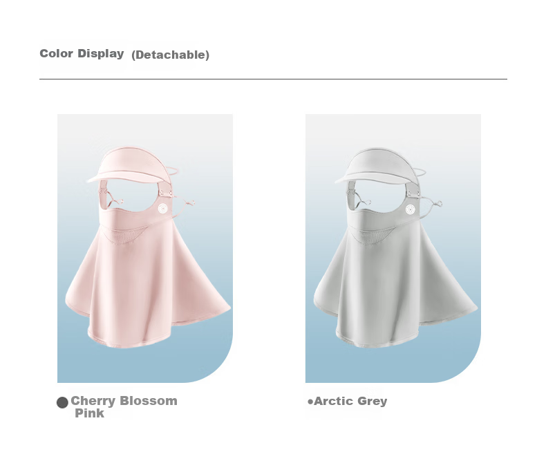 GLO-STORY Sun Protection Face Mask for Women, Full-Face Mask, Outdoor Golf Sports Sunshade, Cycling Face Covering, Headscarf Face Veil 15