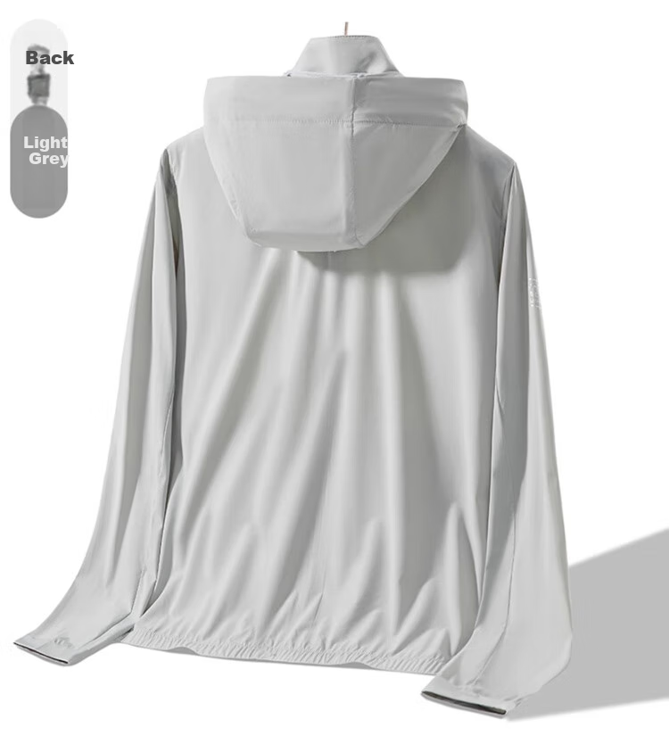 JEEP SPIRIT Ice Silk Sun Protection Jacket for Men, Summer UV-Resistant Outdoor Lightweight Breathable Couple's Sun Protection Coat 13