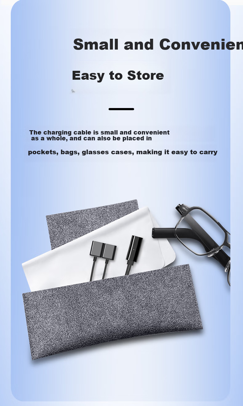Masentek Magnetic Charging Cable EVI-CG010 Compatible with Huawei Smart Glasses 3rd Generation, Bluetooth Glasses Automatic Magnetic Charging Accessory 8