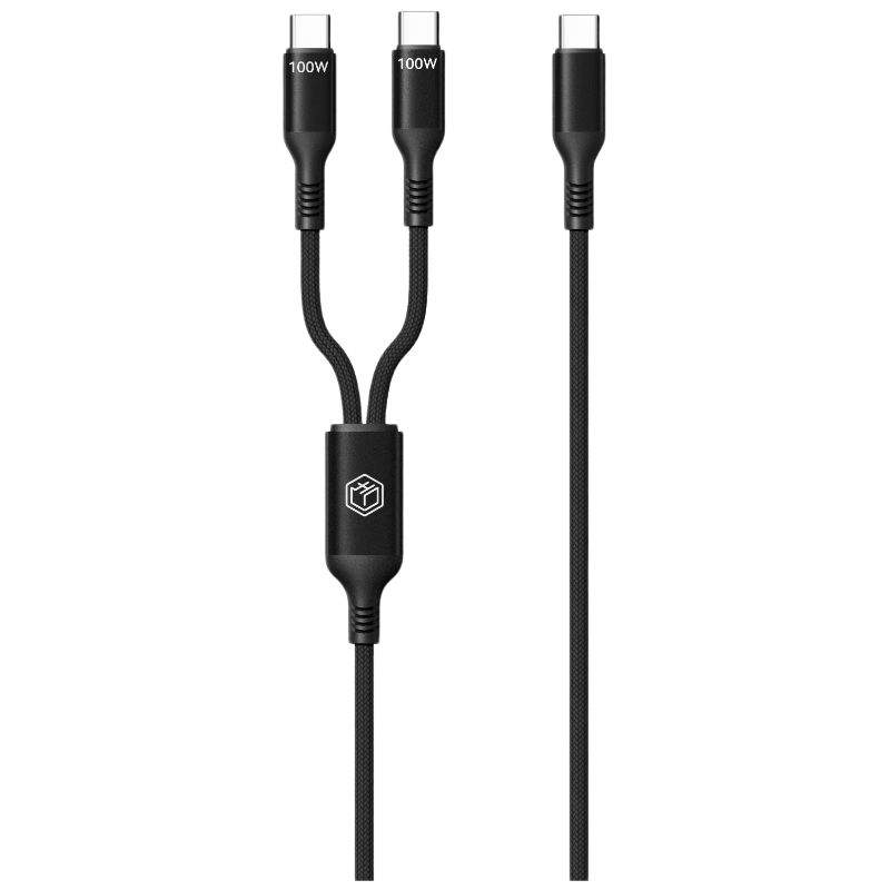 JD Original [Type-C to Dual Type-C] Two-In Data Cable, Apple 18/17 Charging Cable, PD100W Fast Charging Cable, One-To Suitable for Apple, Android, IPad, And Laptops