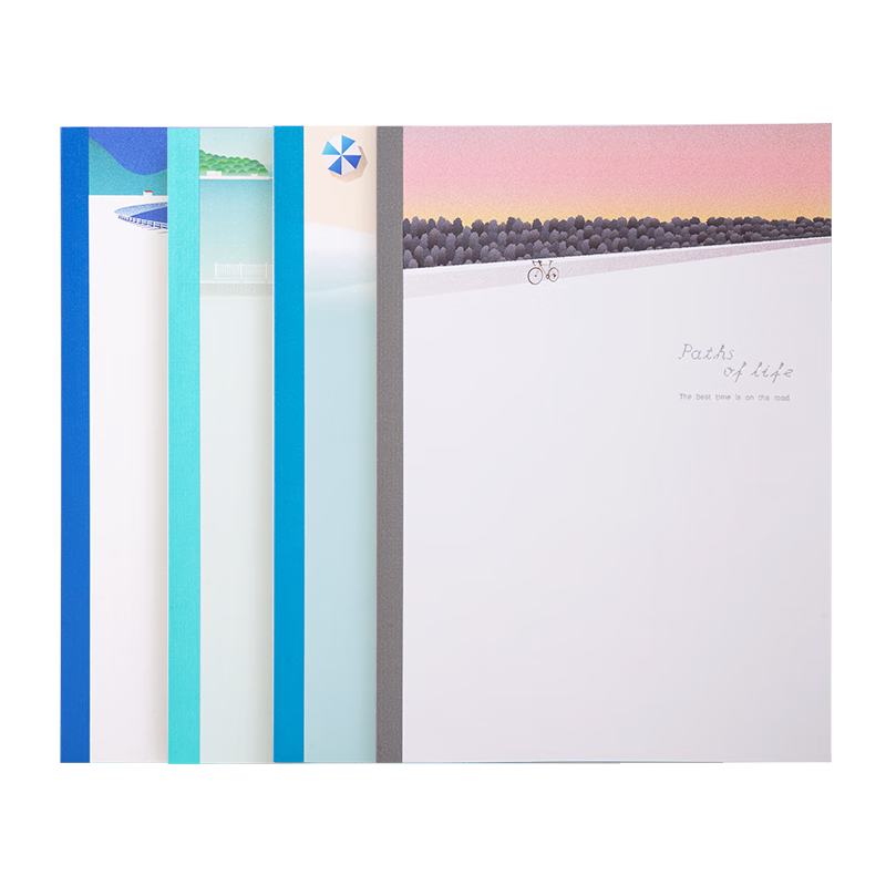 Deli Student Soft Copy Notebook A5/40 Sheets 12-Pack Wirebound WA540 (Travel Diary - Coast Journal)