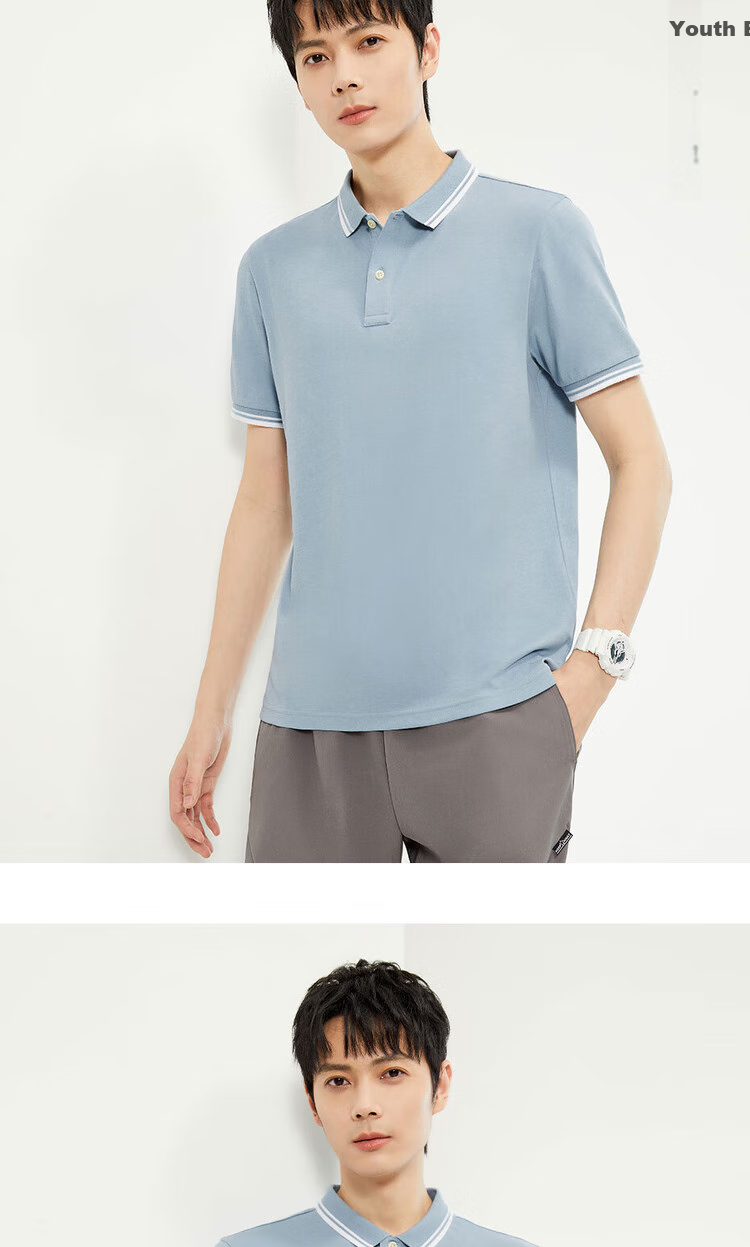 Giordano Men's Short-Sleeve Polo Shirt, Summer Black Technology Quick-Dry Contrasting Pique Fabric, Lightweight Collared Top 01014387 14