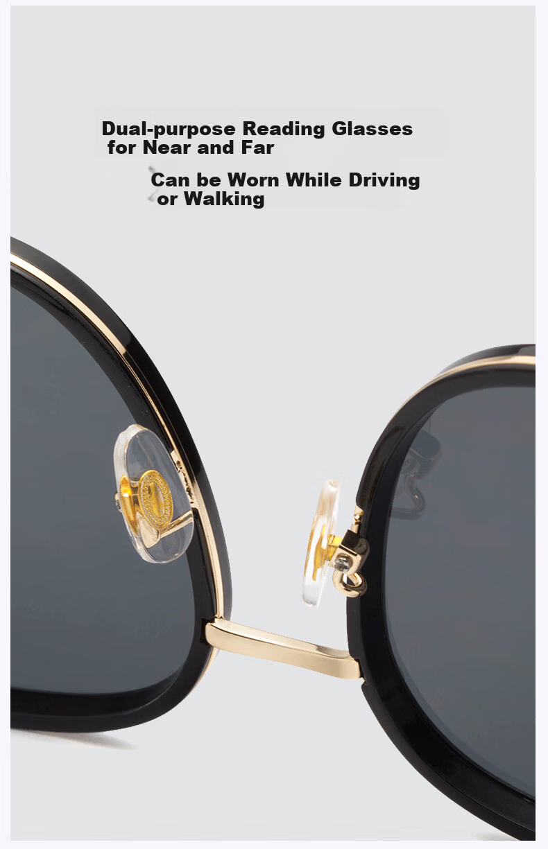 Jardin D'amour Polarized Sunglasses for Men And Women, Fashionable Large Face UV Protection Driving Sunglasses 8621 Black Silver 7
