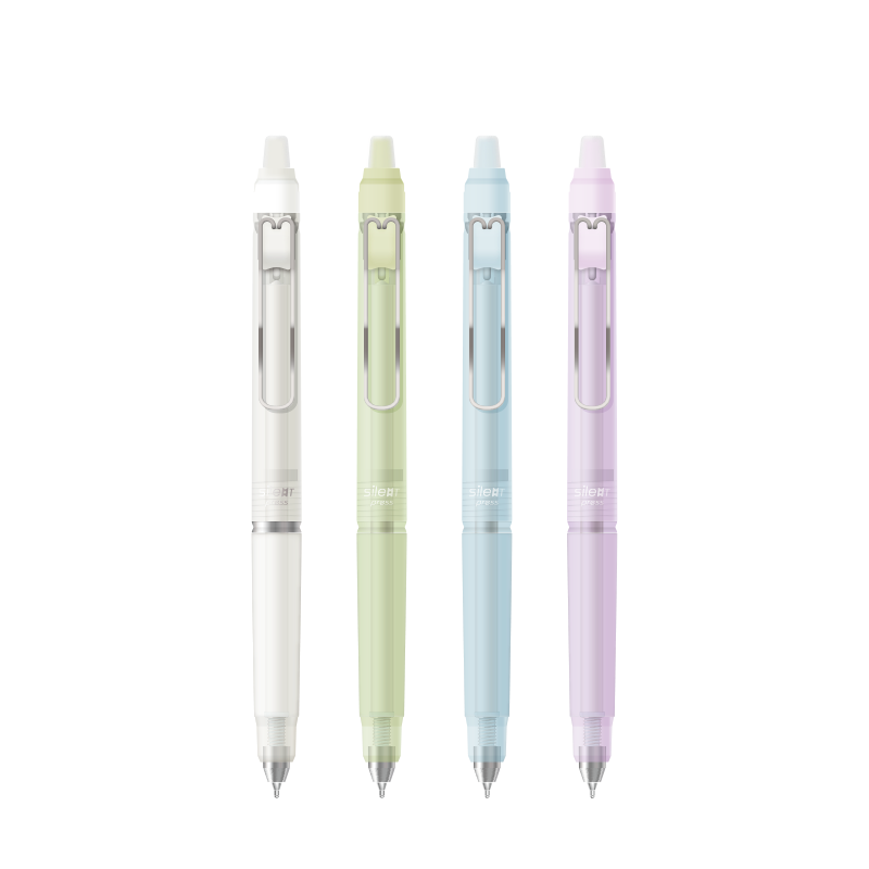 M&G Erasable Gel Pen, Quiet Click Mechanism, ST Crystal Blue 0.5mm Signature Pen, Stylish Office And Homework Writing Pen, 4 Pens Randomly Packed in Box AKPK6901B2-ZZ