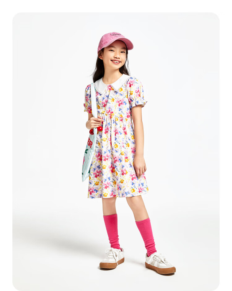 Annil Girls' Short-Sleeve Dress, Summer 2024 13