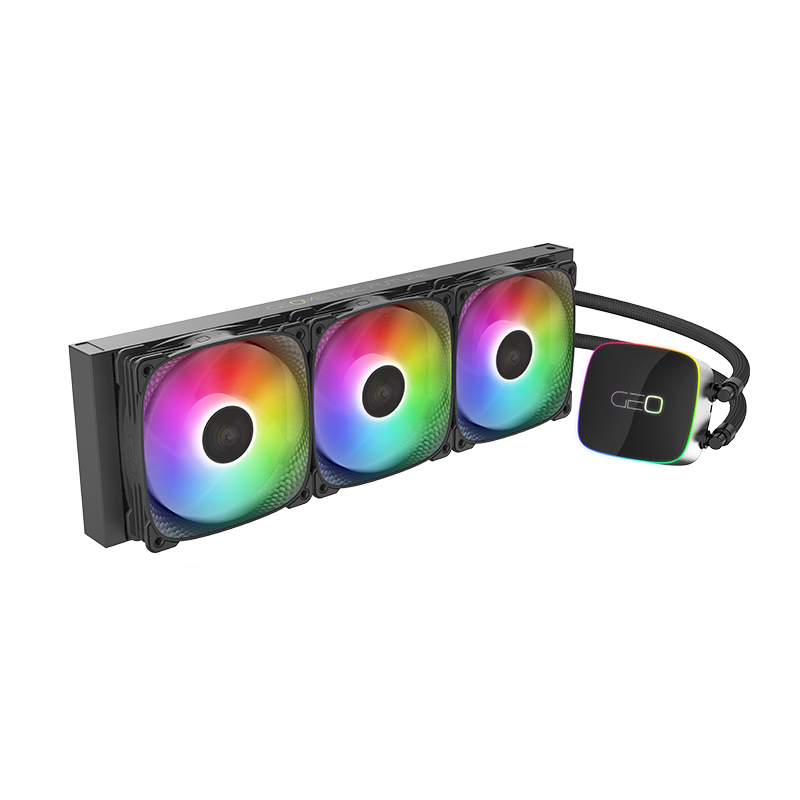 GeometricFuture Xiaoisimo Neon 360 All-In Liquid Cooler, Black, Compatible with All Platforms/12th Gen CPU/Argb Motherboard Sync