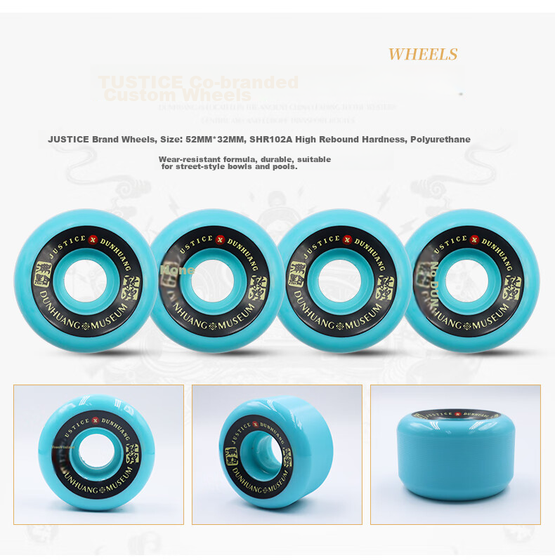 JUSTICE Boiling Point Dunhuang Skateboard Flying Series, Adult Professional Four-Wheel Double-Kick Skateboard for Men And Women, Flying Red 5
