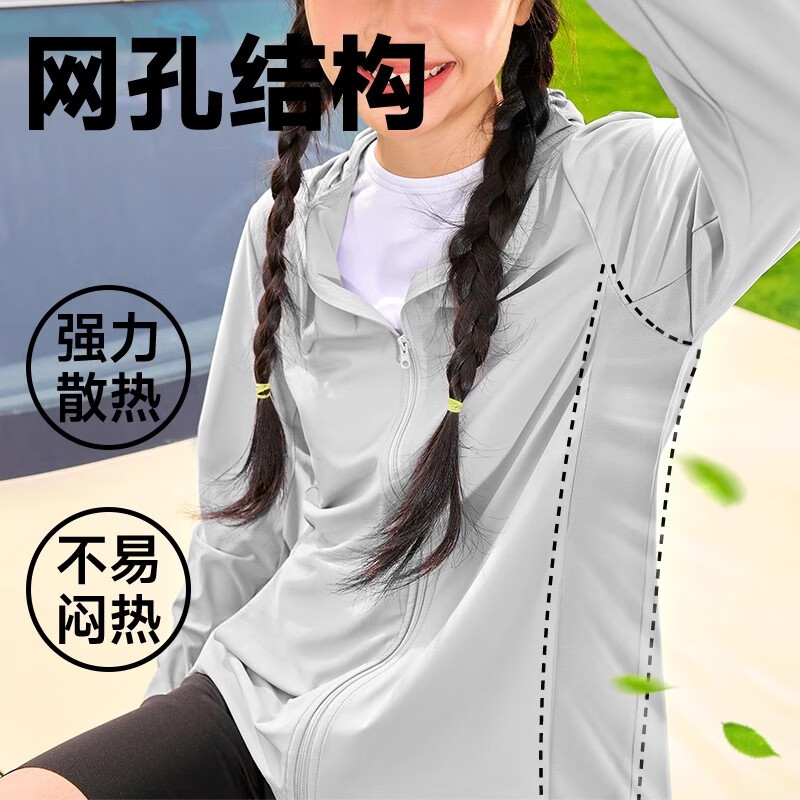 HUANGLI Women's Summer Ice Silk 2025 New Anti-UV Jacket Plus Size Thin Gauze Breathable Sunscreen Coat