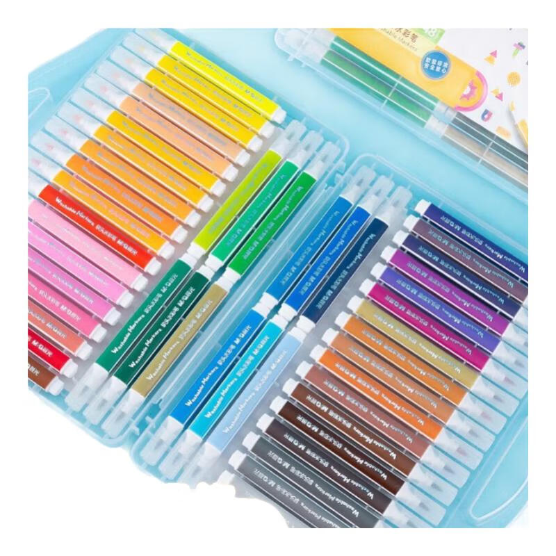 M&G 48-Color Soft-Tip Watercolor Markers, Food-Grade Ingredients, Washable, Safe Cap, Children's Doodle Pens, DIY Handcraft, Single Box Packaging, ZCPN0387 Watercolor Pens
