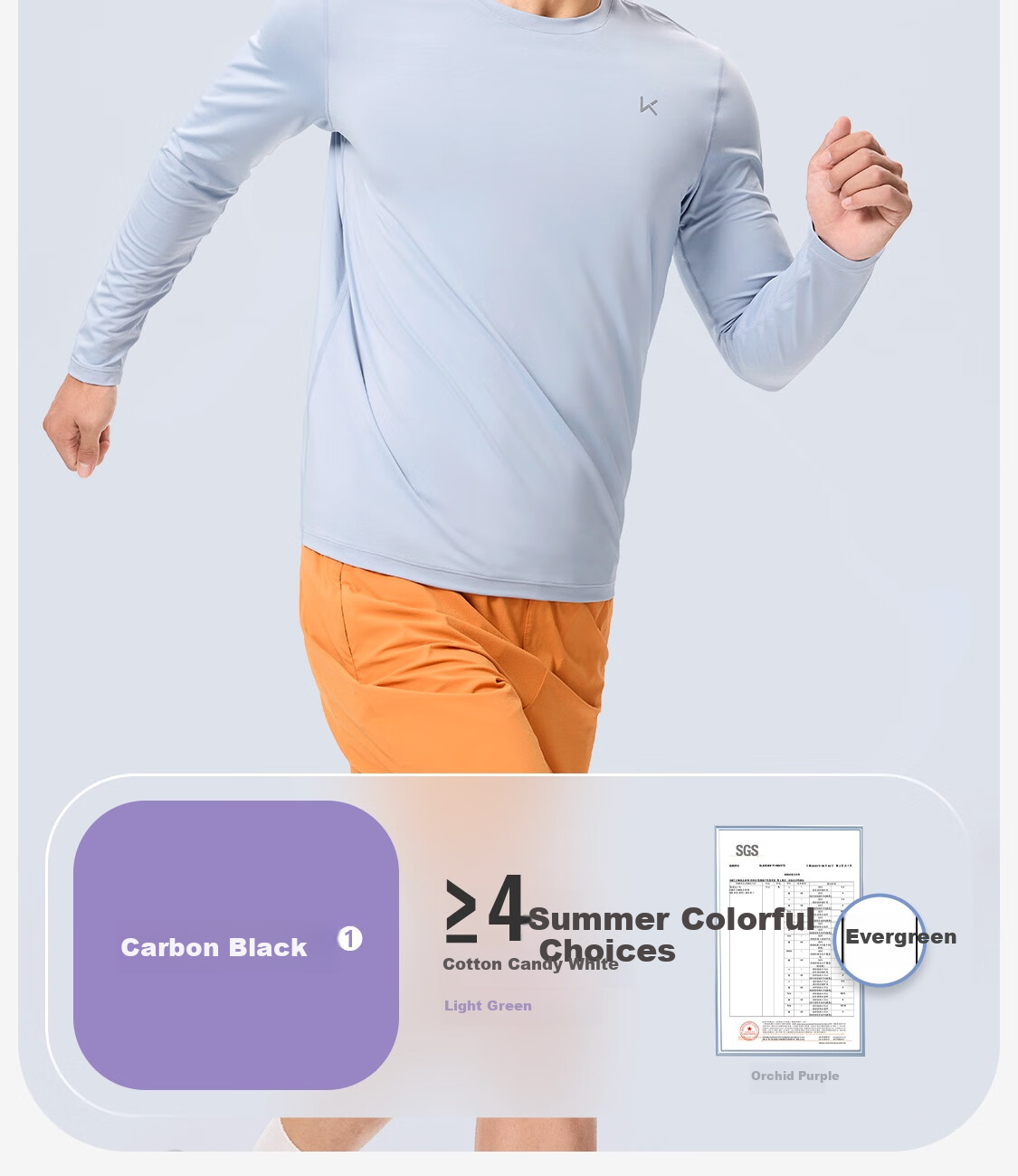 Keep Men's Long Sleeve T-Shirt Spring Running Outdoor Fitness Sports Quick-Dry Basic Top Classic Black 2XL 9