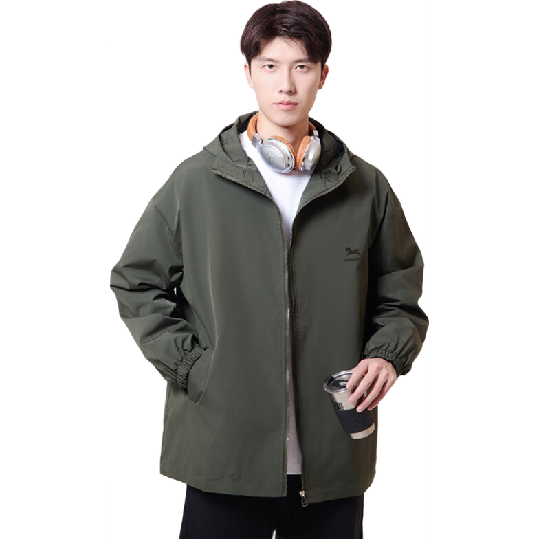 Dingfengbaoluo American-Style Tactical Jacket for Men, Spring 2023 New Year Outdoor Coat DFJK01 Army Green 5XL