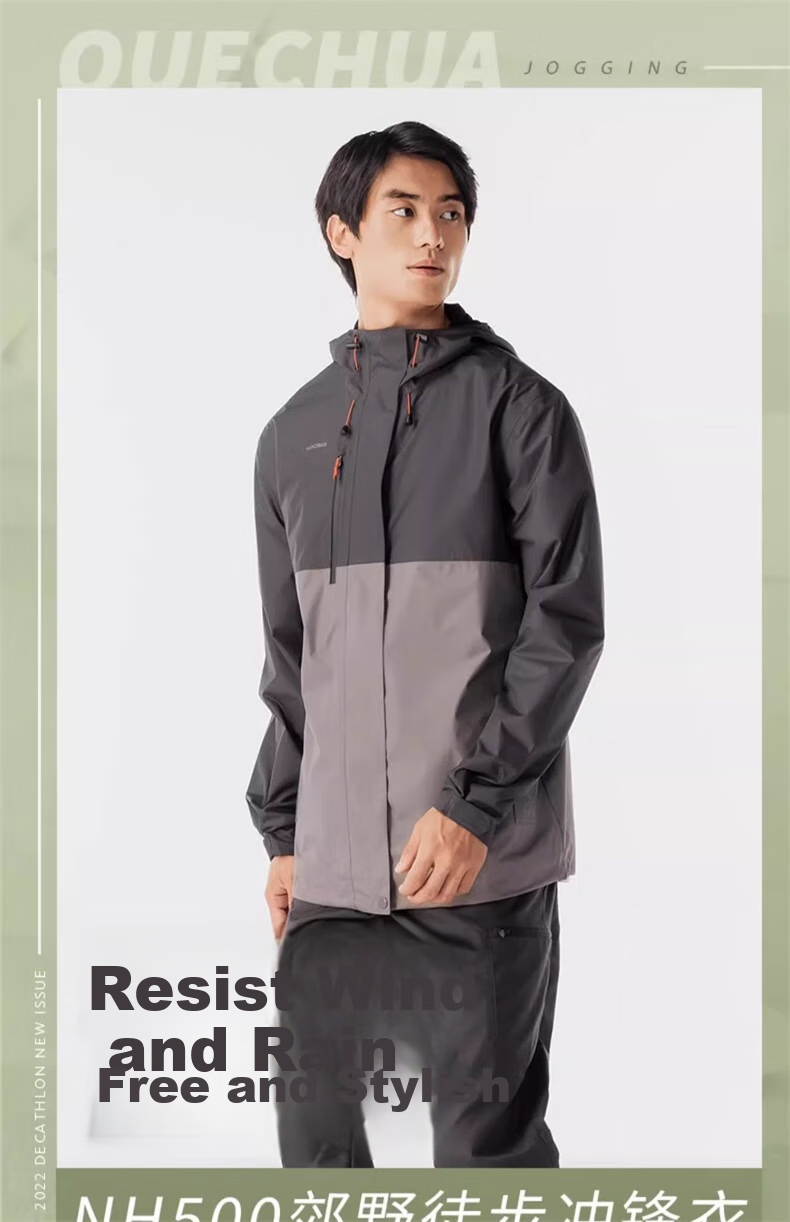 DECATHLON Men's Windbreaker NH500 Natural Hiking Classic Jacket - 5455673 1