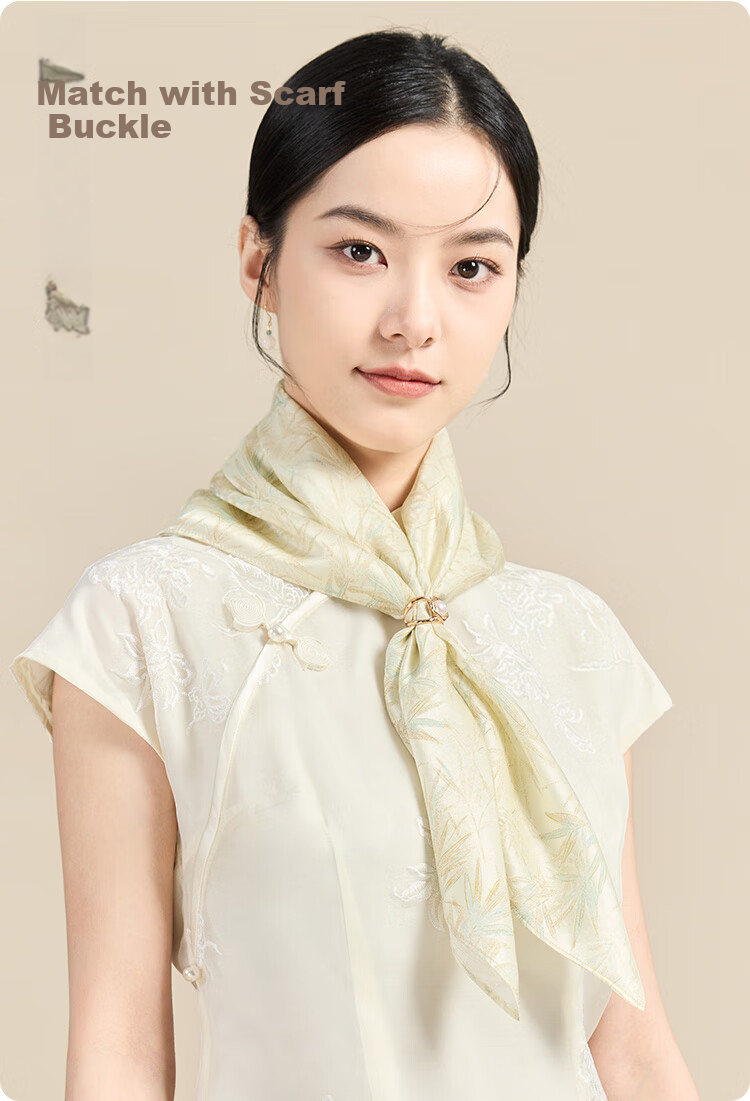 JIUMU 100% Mulberry Silk Scarf, Square Shawl, Women's Wrap, Gift for Girls And Mothers, Mid-Autumn Festival Birthday Present, Gift Box Set 9