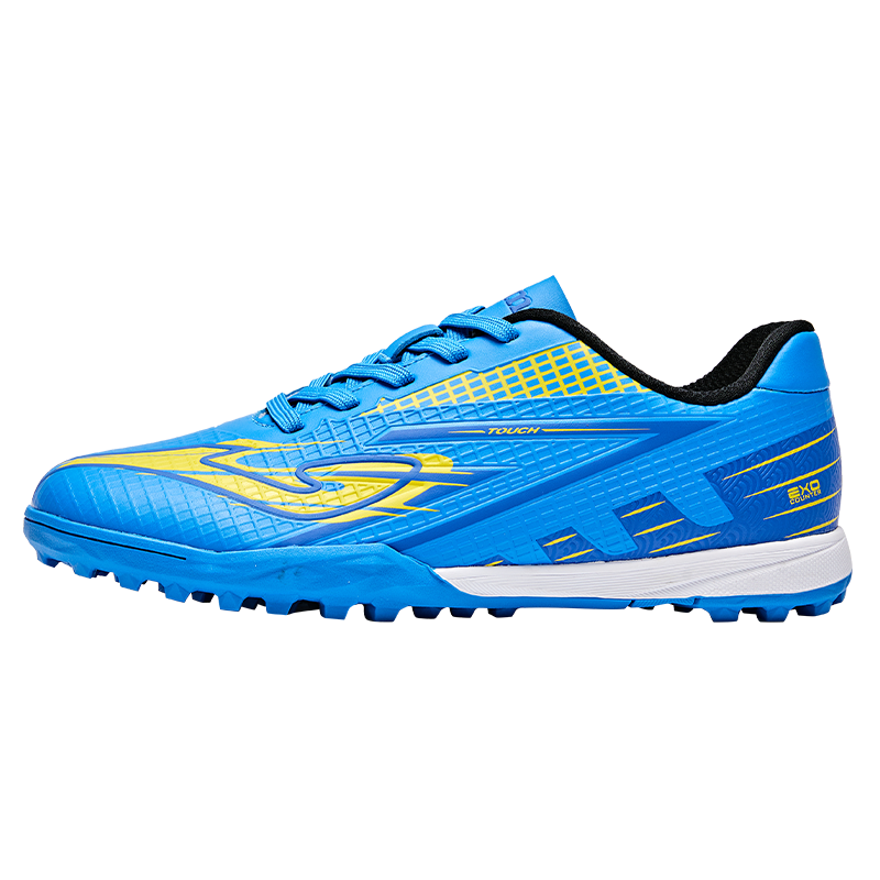 JOMA Children's Soccer Shoes, TF Turf Studs, Youth And Older Kids Competition Training Shoes, Blue/yellow, Size 35 (220mm)