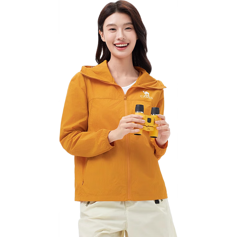 CAMEL Women's Sun Protection Clothing, Lightweight Skin-Friendly Garment, Breathable Loose-Fitting Cool Quick-Dry Sun Protection Wear A25BAEO132 L