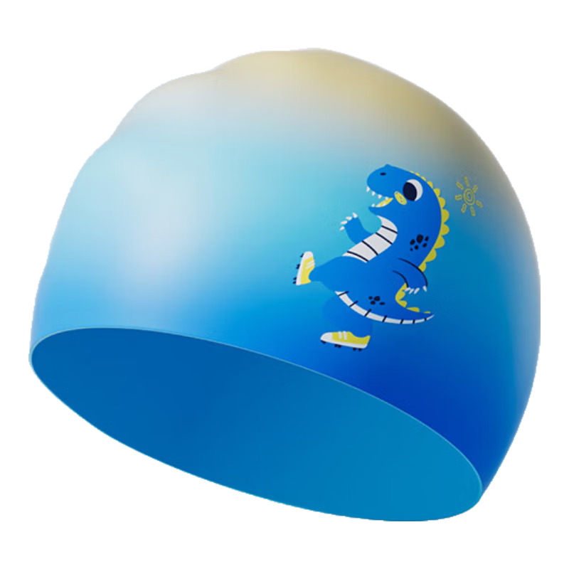 361° Children's Swim Cap, Non-Constricting, Waterproof, Boys' Swimming Cap, Silicone Swim Cap, Enlarged Ear Protection Cap