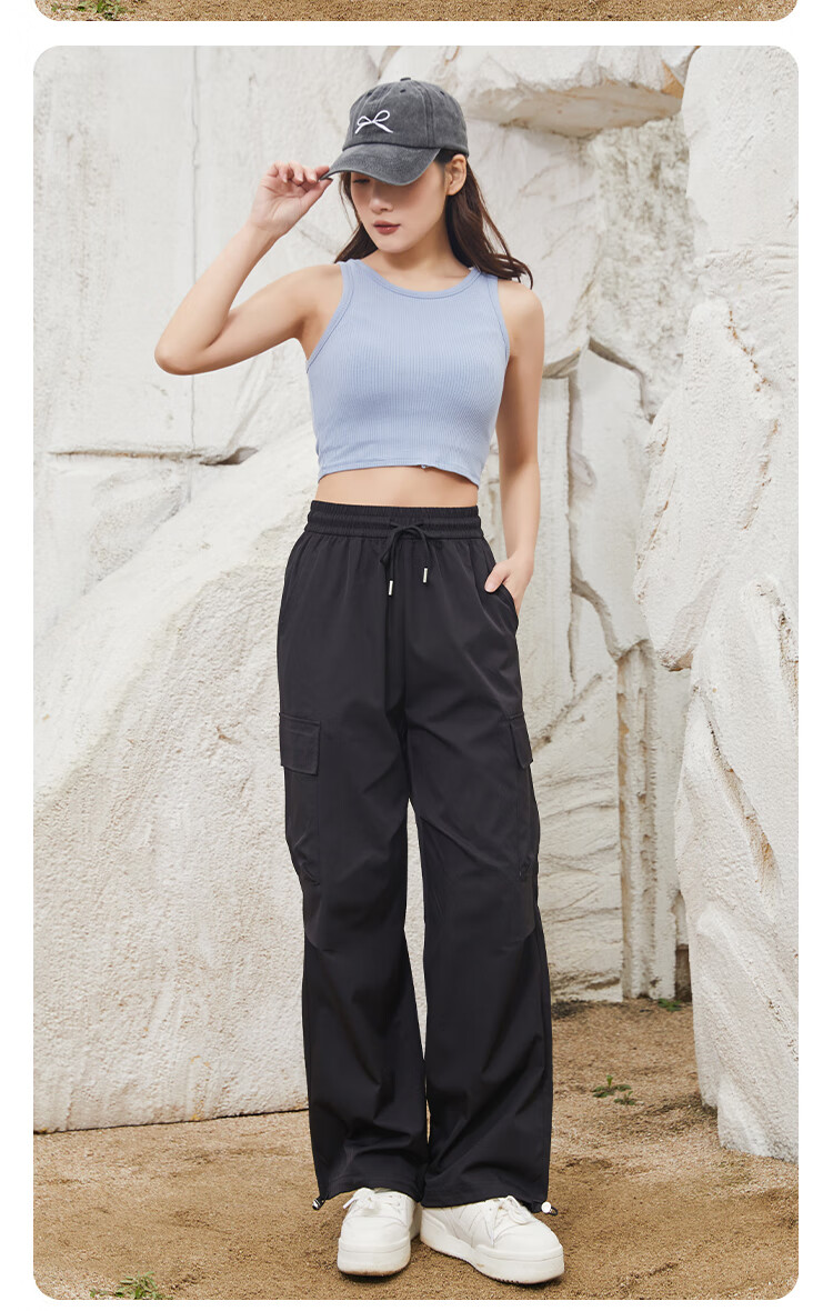 BOPRUIEY Women's Cargo Pants 2025 Summer Outdoor Sports Tactical Pants Straight-Leg Tapered Leg Couple Paratrooper Casual Pants for Wome 10