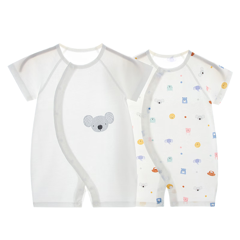 Qiaojiaoya Baby Clothes, Newborn Summer Thin Onesie, Class A Pure Cotton, Full Moon Baby Romper, Summer Pajamas