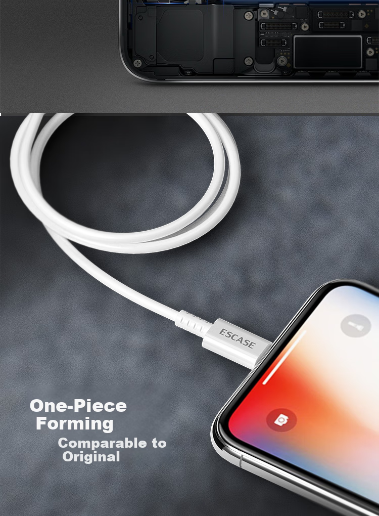 ESCASE Type-C Data Cable Charger Cord Suitable for Honor 300, Huawei Mate 70 Pro, Samsung, Xiaomi 15 Phones, OPPO Android Phones, Tablets, Car Use, 1 Meter C13 White 2