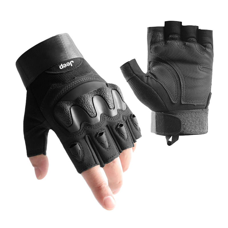 JEEP Men's Winter Gloves, Outdoor Hiking Cycling Riding Anti-Slip Motorcycle Full-Finger Outdoor Cold-Resistant Tactical Gloves for Me