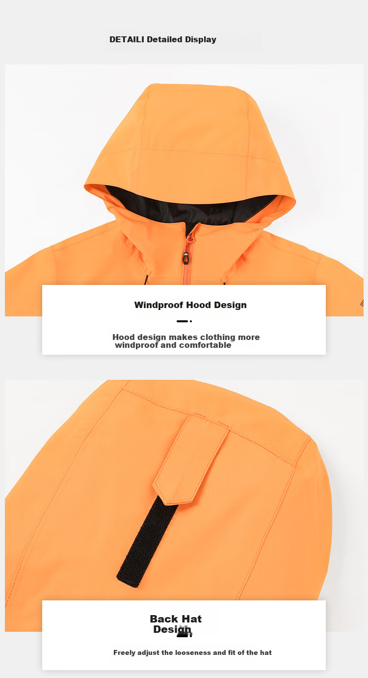 Pioneer Camp Hardshell Jacket for Women, Autumn Outdoor Windproof And Waterproof High Altitude Mountaineering Coat for Men, Commuter Style, Orange-Red, XL 24
