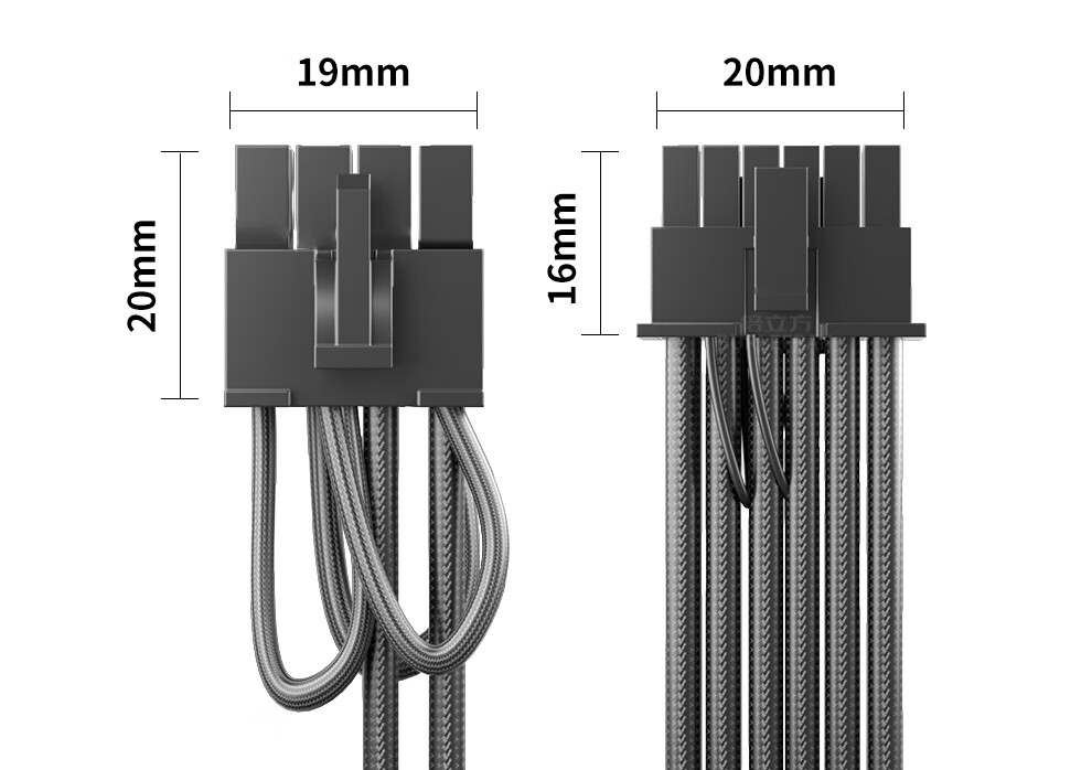 BURLEFRAN Graphics Card Direct Connection Cable, PCIe 5.0 Power Cord, 73cm, 16pin, 12+4VHPWR, for 4090 5090 5070Ti, 2x8pin(6 2)PC-e Male Connector 7