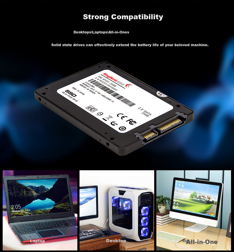 KINGBANK 256GB SSD Solid State Drive SATA 3.0 Interface KP320 Series 7