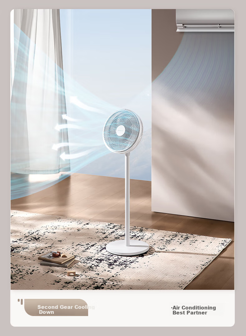AIRMATE [Smart Remote Control] Seven-Blade Home High Airflow Floor Fan, Electric Fan, Desktop Air Circulator, Small Fan, 6-Speed Storm Timer Fan, High-Definition Screen Display FS30-R99 7