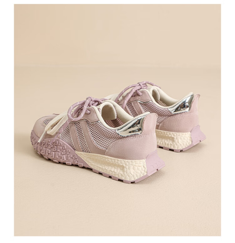 ZHR Dexun Women's Shoes, 2026 New Soft-Soled Fashionable Women's Shoes, Stylish Thick-Soled Sneakers for Women, KS110, Lavender Purple, Size 39 20