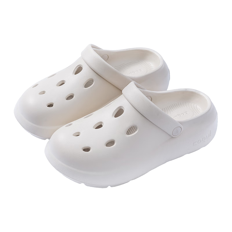 Coqui Unisex Outdoor Casual Beach Sandals Breathable Soft Elastic Thick Sole Clogs Beige 37-38 CQ2558