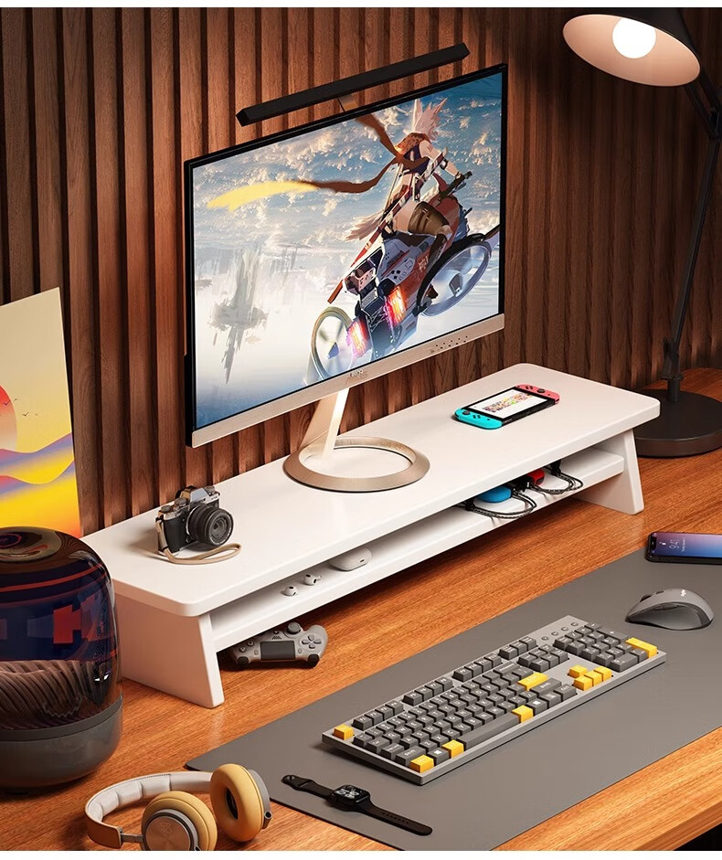 XIAOJIANGCAI Computer Riser Gaming Desktop Organizer Monitor Stand Office Storage Single Layer 55*20*9cm 3