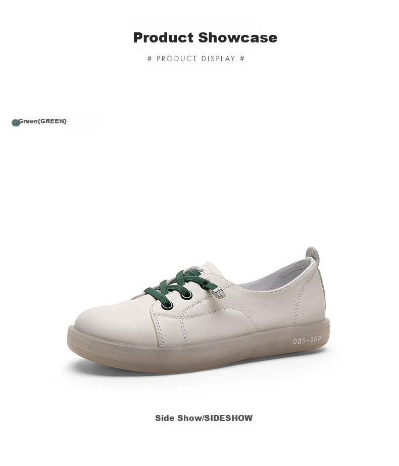 Goldlion Women's Slip-On Casual Soft-Soled Flats, Flat White Sneakers for Women, 668130071, Gray, Size 38 7