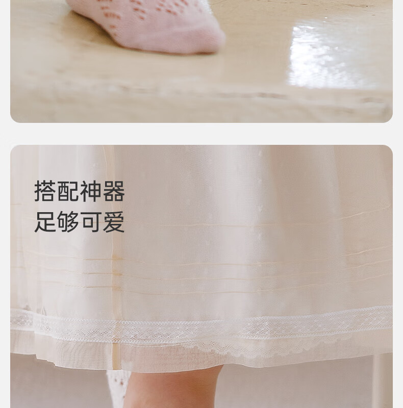 OAK FAMILY Children's Butterfly Bow Thigh-High Socks, Hollow Baby Princess Socks, Thin Style, Toddler Long Socks, White, 0-1 Year Old (S) 2