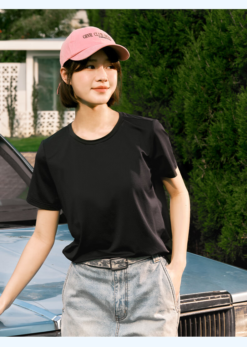 Warrior Quick-Dry Short Sleeve T-Shirt for Women 2026 New Summer Junior High School Ice Silk Cool Breathable Sun Protection Sports Top 12