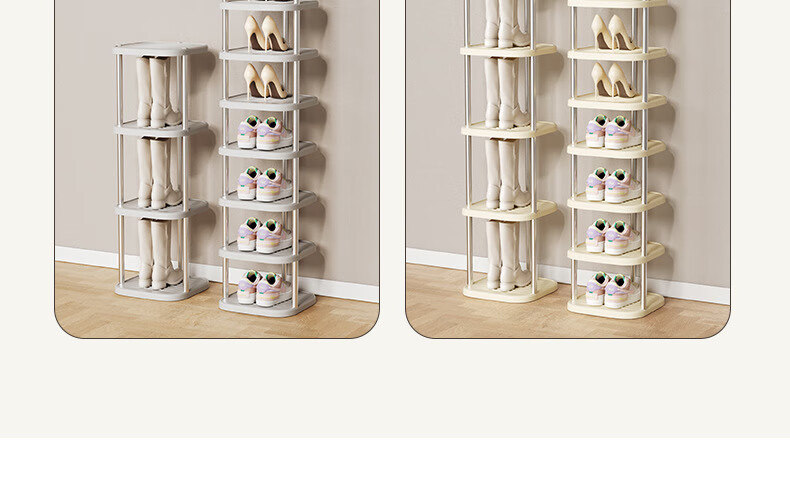 Jinlongxing Multi-Tier Shoe Rack for Entryway, Compact Stainless Steel Shoe Storage Organizer for Home, Rental Apartments And Dormitories 2