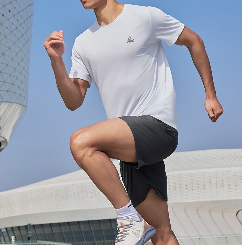Peak Men's Summer Short Sleeve Quick-Dry Breathable Sports Loose Running Base T-Shirt DF652471 35