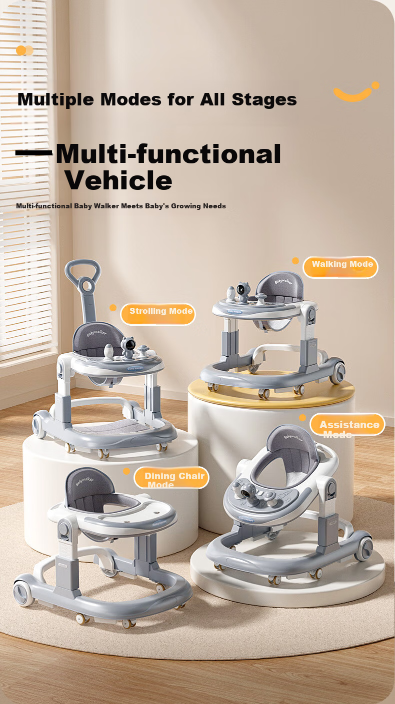 DEERC Baby Walker Anti-O-Leg 2026 Model 7-15 Months Anti-Tip Push Toy Birthday Gift 3