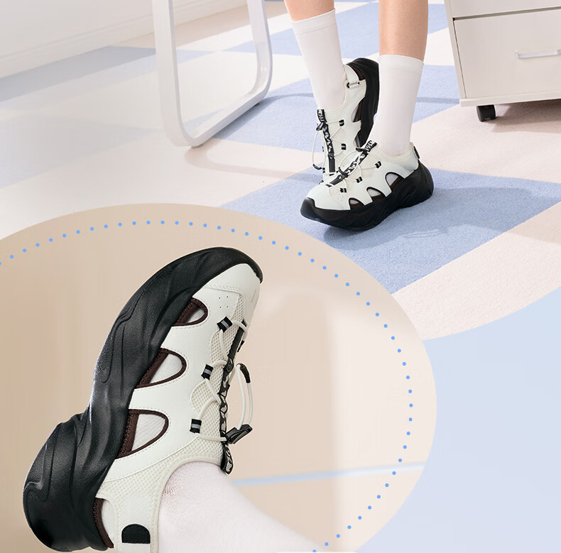 361° Sports Slippers, Thick-Soled Crocs-Style Clogs for Women, Summer Outdoor Water-Walking Mary Jane Sandals, 682526715-1 8