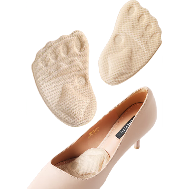 FOOTOPPO Sponge Foam Foot Pads, Palm Pads, Half Size Women's High Heels, Insoles for Toe Side, Anti-Pain, Non-Slip, Shock-Absorbing Shoe Inserts for Wome