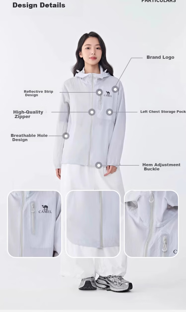 CAMEL [Muguang C+] Sun Protection Clothing, Spring And Summer UPF50+, Cool And Heat-Blocking Sun Protection Garment for Men And Women, Style 9002, Size L 5