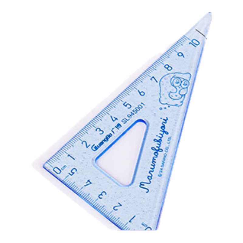 GuangBo Sanrio Ruler Set with Large Numbers, 15cm Straight Ruler, Triangle Ruler Set, Elementary School Exam-Specific Plush Bear SL945001
