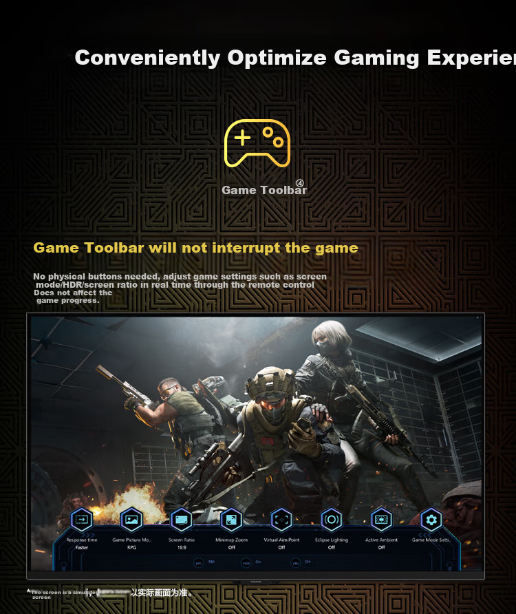SAMSUNG 27-Inch G70D, 4K 144Hz Fast IPS, 1ms HDR400, Smart Speaker, Ultra-Thin, Xuanlong Knight, Gaming Monitor, LS27DG702ECXXF 4