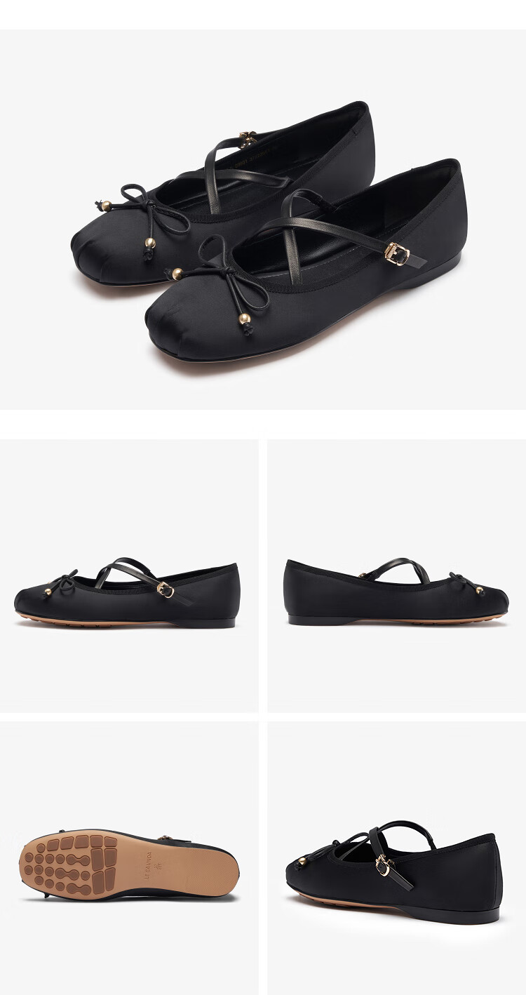 Le Saunda Cloud Ballet Flats, 2025 New Mary Jane Sheepskin Flat Shoes for Women 09901, Peach Pink BEK, Size 35 15