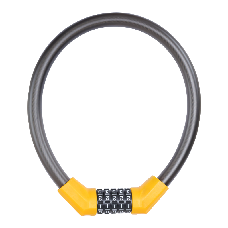 Forever Mountain Bike Lock Anti-Theft Electric Bicycle Ring Steel Cable Combination Lock Thickened Password Lock 65cm Yellow