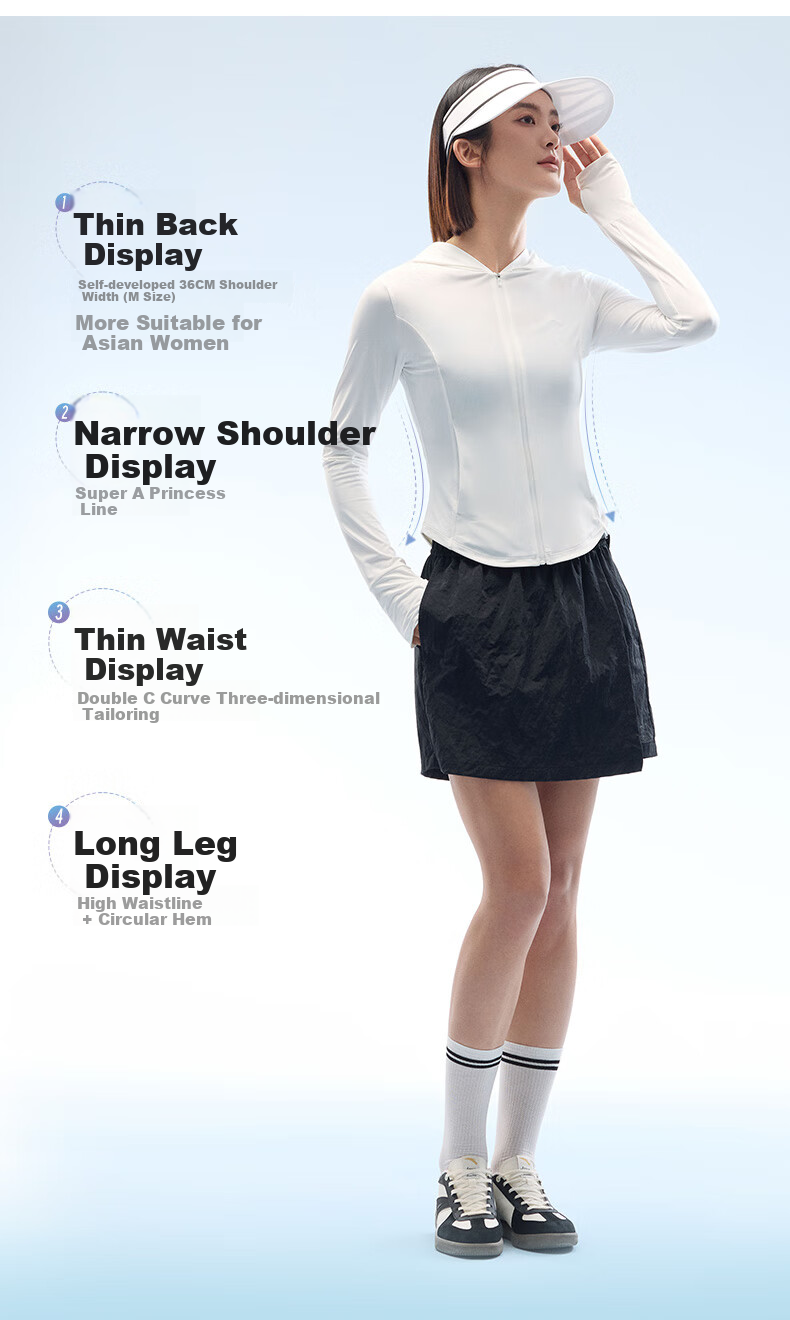 Anta Juejue Purple 5.0 Slim Waist Cool White UV Protection Women's New Anti-UV Sports Jacket 4