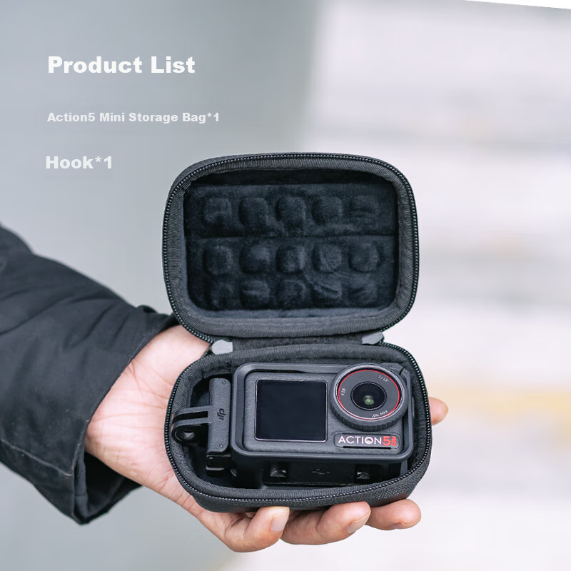 SUREWO Waterproof Storage Case Compatible with DJI Action 5 Pro/6/4 Mini Action Camera, Portable Protective Case for GoPro 13, Shockproof And Pressure-Resistant Storage Accessory