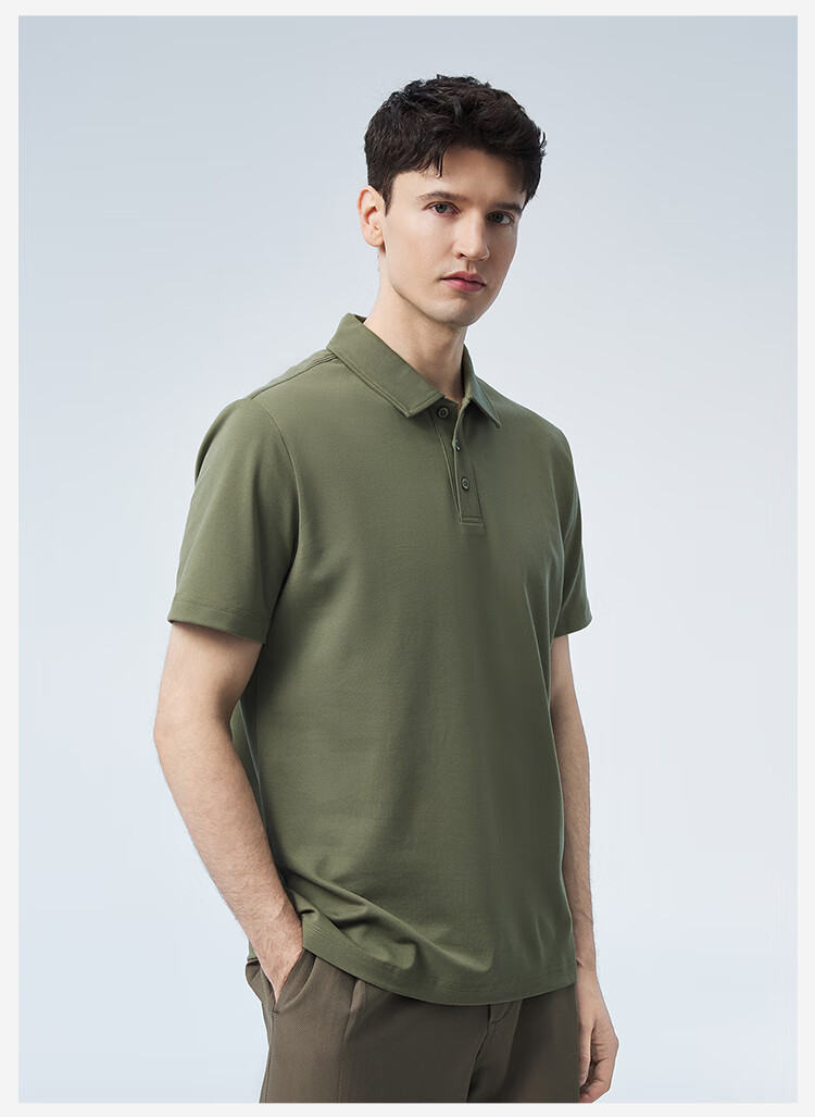 MuzhibaixiaoT Comfortable Short-Sleeve Polo Shirt for Men, Spring/summer Breathable Business Casual Collared White Xiaomao, Ink Black, 3XL 14