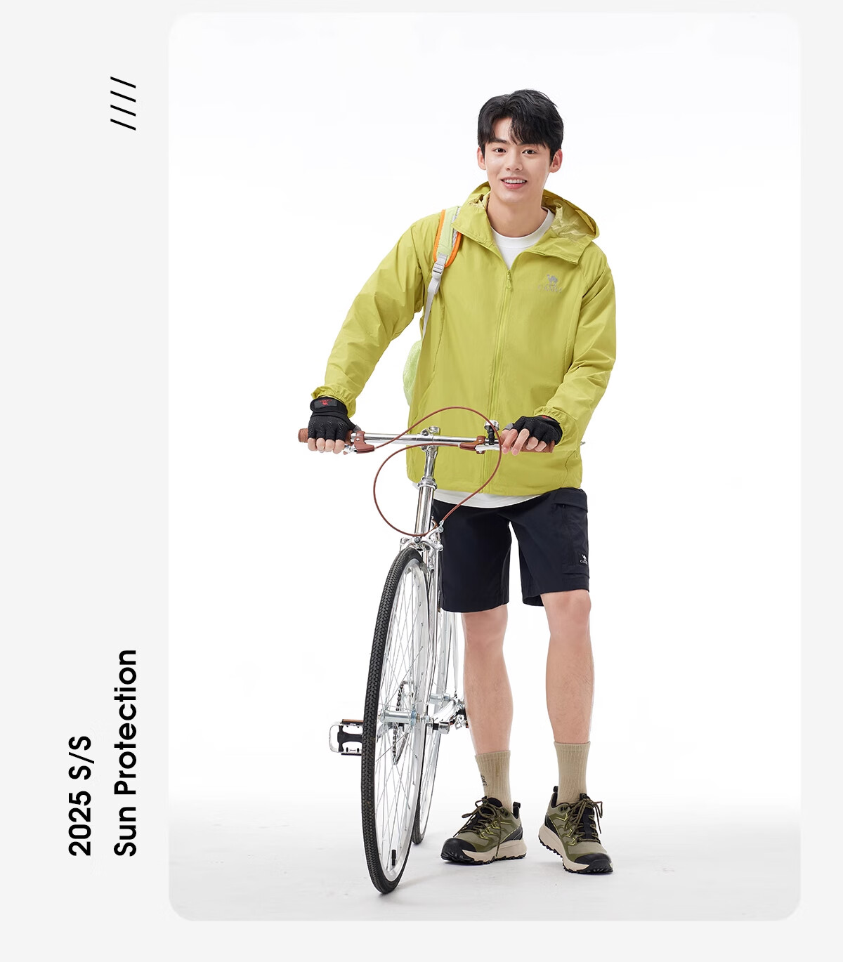 CAMEL Outdoor Original Yarn Sun Protection Jacket 2025 Summer Ice Silk Breathable Sunshade UV Protection Loose Outdoor Fishing Shirt L 23