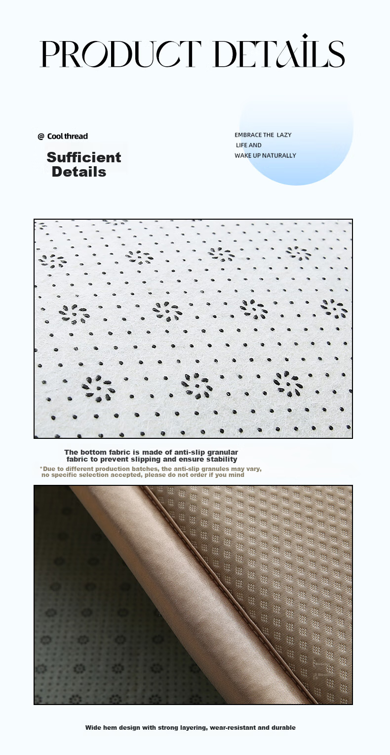 Wuyinliangpin Cooling Bean Mattress Cover, Sleeping Pad, Floor Mat, Tatami Cooling Mat Cover, 1.8x2 Meters 17