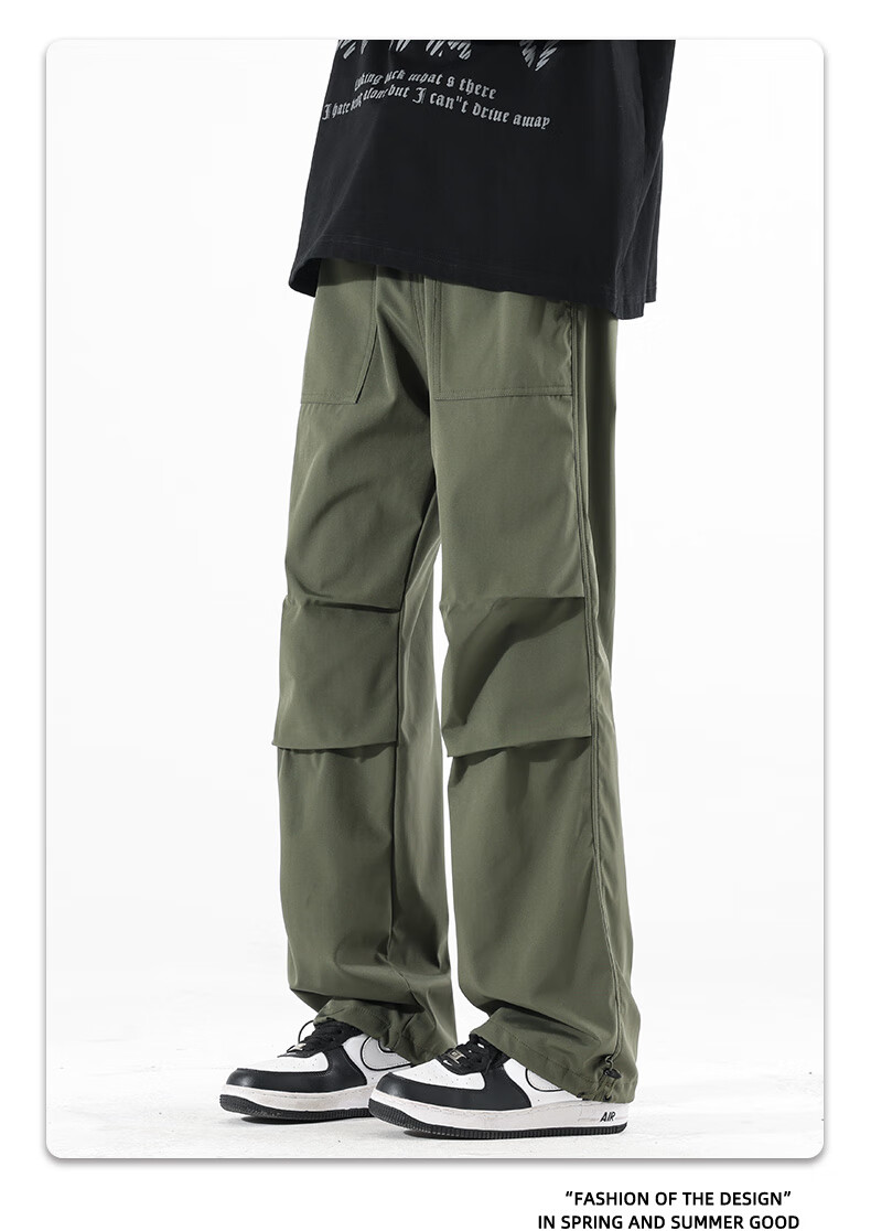SWAMP AREA Men's Outdoor Sports Pants, Spring And Autumn Soft Shell Versatile Trendy Hiking Trousers, Cargo Pants WS398 White S 11